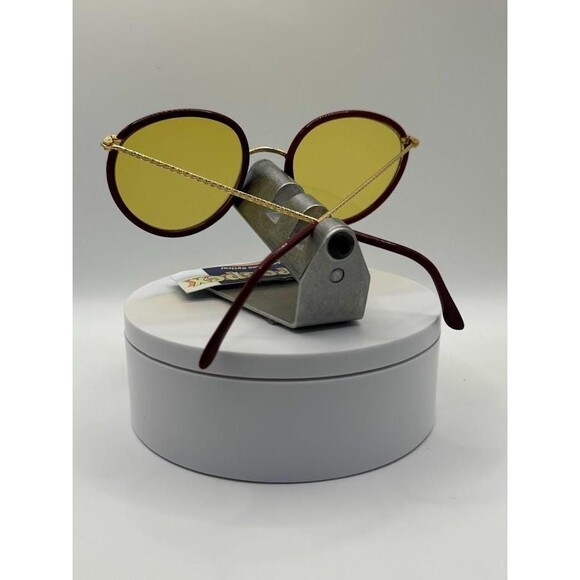 True Vintage Oversize Sunglasses NOS Round Style Yellow Lens Oleg Cassini #572 - Picture 6 of 9